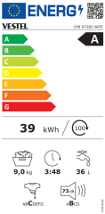 Vestel CMI 97302 Wi-Fi 9 kg 1000 Devir Çamaşır Makinesi