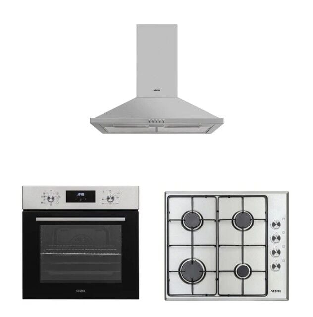 VESTEL GÜMÜŞ ANKASTRE SET