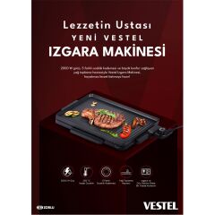 Vestel I3050 2000 W Izgara Makinesi
