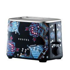 Vestel X Aslı Filinta Retro Siyah Çini Ekmek Kızartma Makinesi