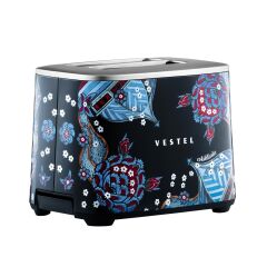 Vestel X Aslı Filinta Retro Siyah Çini Ekmek Kızartma Makinesi