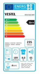 Vestel KM 87202 WIFI 8 kg Kurutma Makinesi