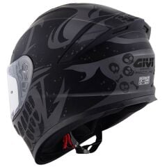GIVI 50.X BONES MAT SİYAH-GRİ KASK
